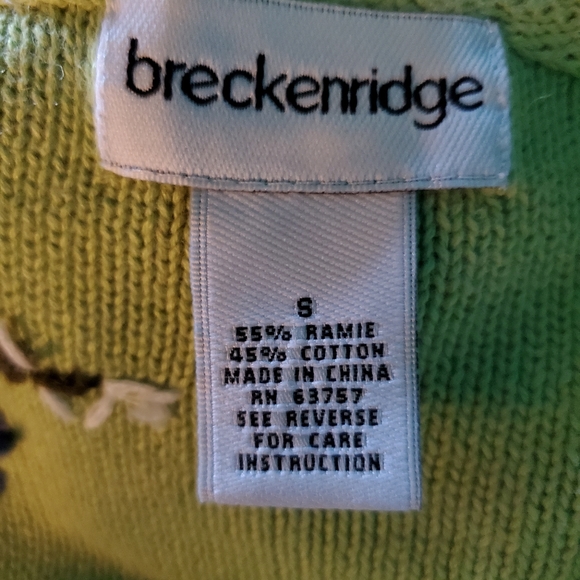 Breckenridge Cardigan Sweater Small Green - Picture 8 of 10